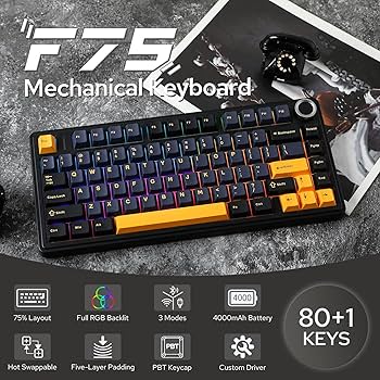 Amazon | EPOMAKER x Aula F75 ゲーミングキーボード ガスケット